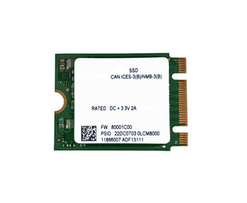 0FWJTG | DELL | 256Gb Tlc Pci Express 3.0 X4 Nvme M.2 2230 Internal Solid State Drive (Ssd)