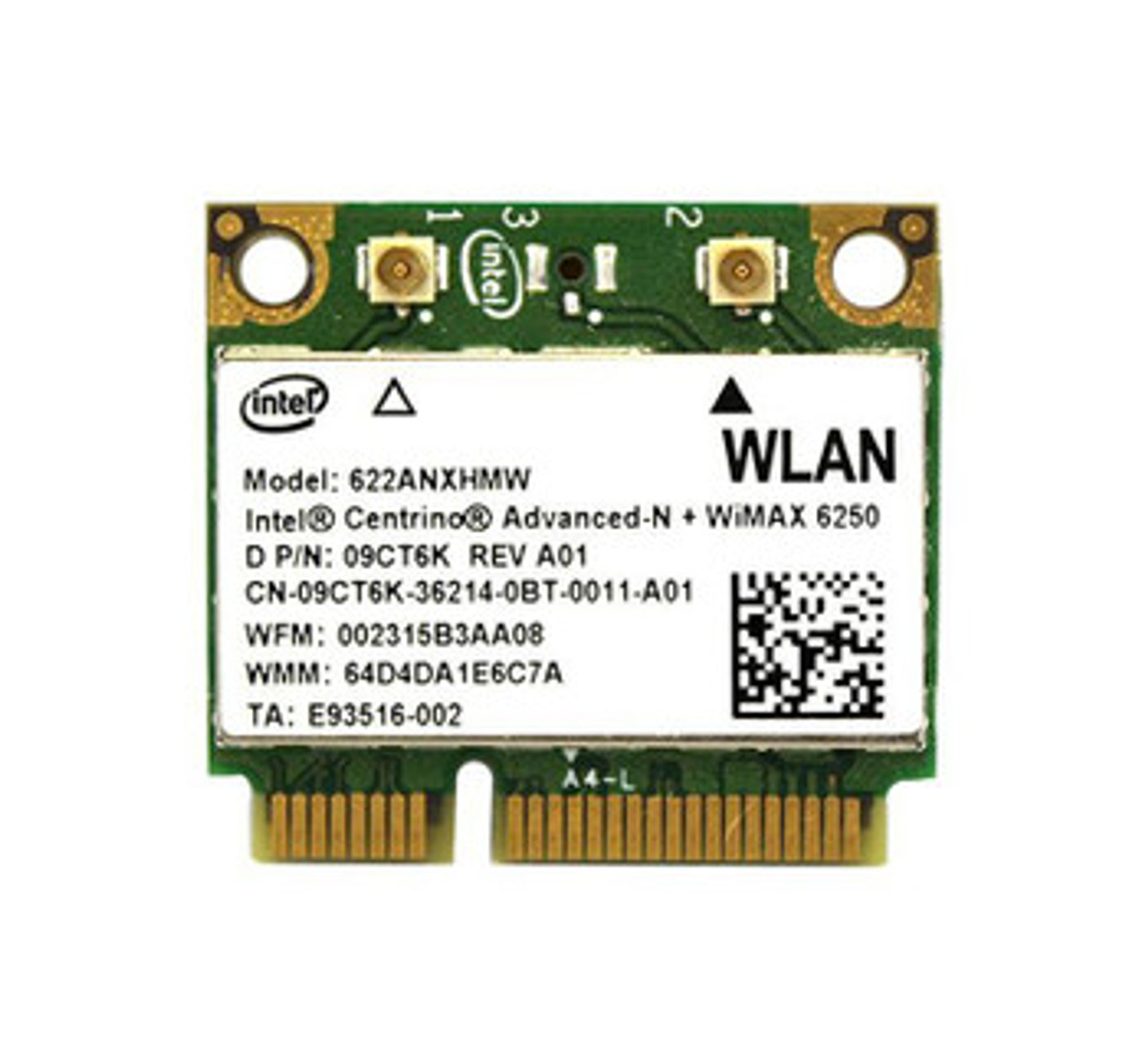 09CT6K | DELL | INTEL Centrion Advanced-N + Wimax 6250 622Anxhmw
