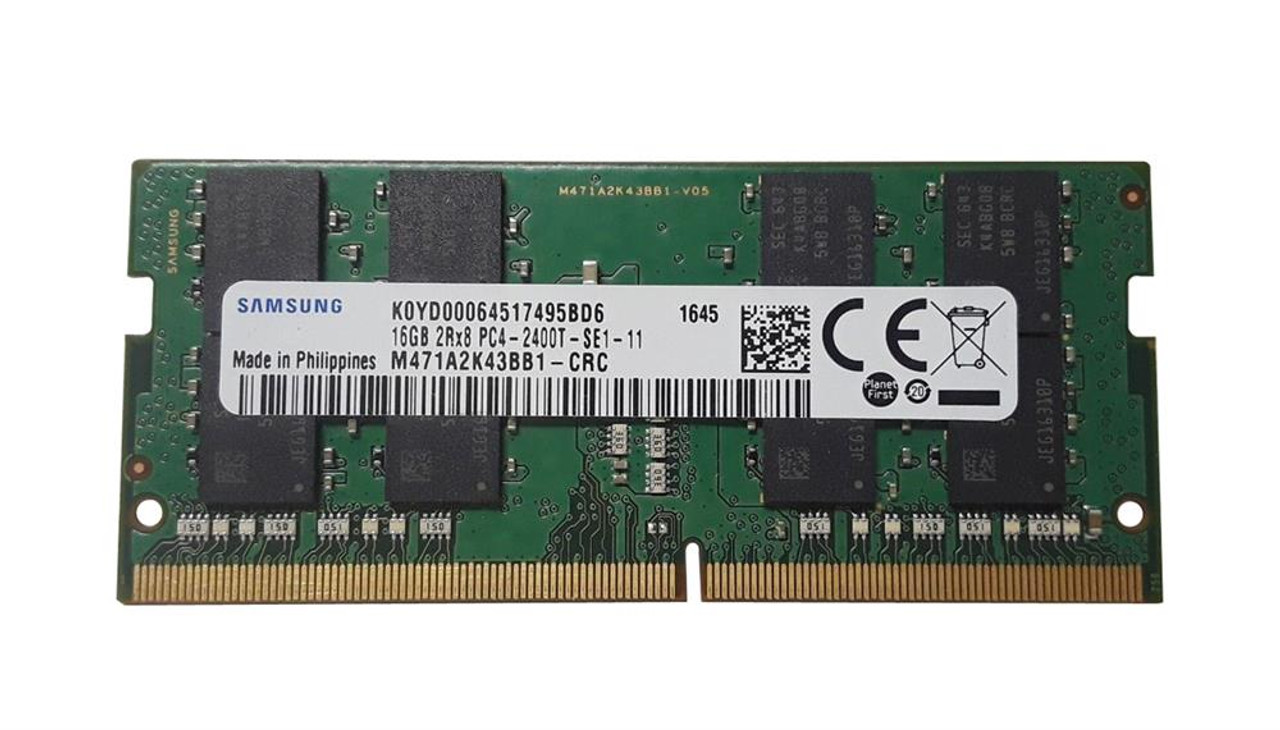 M471A2K43BB1-CRC | Samsung | 16Gb Pc4-19200 Ddr4-2400Mhz Non-Ecc Unbuffered Cl17 260-Pin Sodimm 1.2V Dual Rank Memory Module