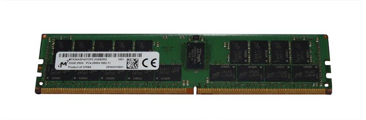 MTA36ASF4G72PZ-2G6B2RG | Micron | 32Gb Pc4-21300 Ddr4-2666Mhz Registered Ecc Cl19 288-Pin Dimm 1.2V Dual Rank Memory Module