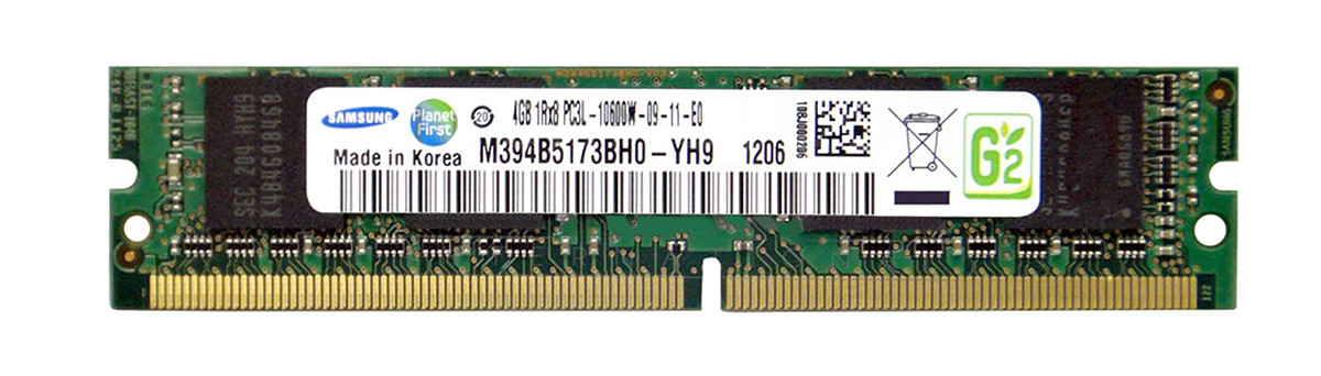 M394B5173BH0-YH9 | SAMSUNG | 4Gb Pc3-10600 Ddr3-1333Mhz Ecc Unbuffered Cl9 244-Pin Mini-Dimm 1.35V Low Voltage Very Low Profile (Vlp) Single Rank