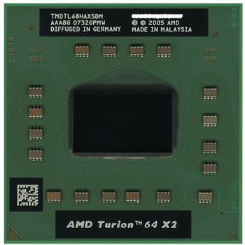 TMDTL68HAX5DM | AMD | Turion 64 X2 Tl-62 Dual-Core 2.10Ghz 800Mhz Fsb Ht 1Mb L2 Cache Socket S1 Processor