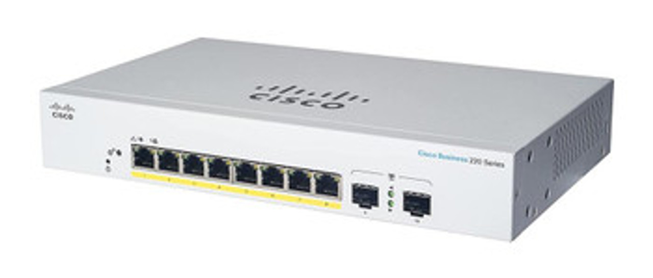 CBS220-8FP-E-2G-NA | CISCO | Business Cbs220-8Fp-E-2G Ethernet Switch 8 Ports Manageable Gigabit Ethernet 10/100/1000Base-T 1000Base-X 2 Layer