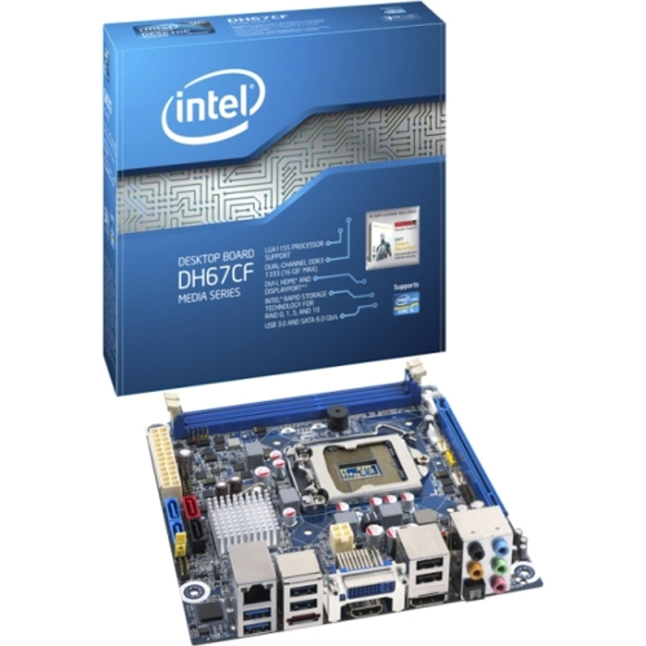BLKDH67CFB3 | Intel | Desktop Motherboard Dh67Cf Ih67 Express Chipset Socket H2 Lga1155 Mini Itx 1 X Processor Support (1 X Single Pack)