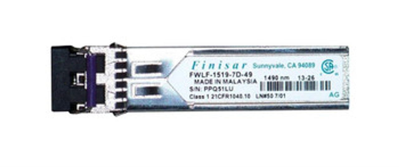 FWLF16197D49 | FINISAR | 1.25Gbps 1000Base-Zx Cwdm Fibre Channel Single-Mode Fiber 100M 1490Nm Duplex Lc ConNECtor Sfp Transceiver Module