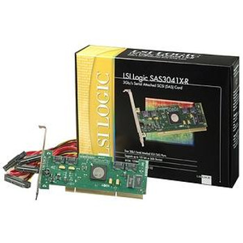 LSI00166SAS3041XFKITF | Lsi | Logic Sas3041X-R 4-Port Sas 3Gbps / Sata 3Gbps 64-Bit 133Mhz Pci-X Md2 Low Profile Raid 0/1/1E/10E Controller Card