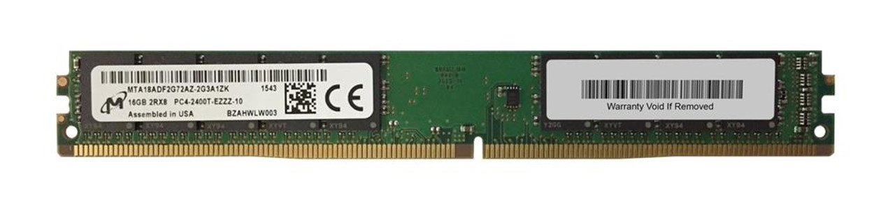 MTA18ADF2G72AZ-2G3 | Micron | 16Gb Pc4-19200 Ddr4-2400Mhz Ecc Unbuffered Cl17 288-Pin Dimm 1.2V Very Low Profile (Vlp) Dual Rank Memory Module