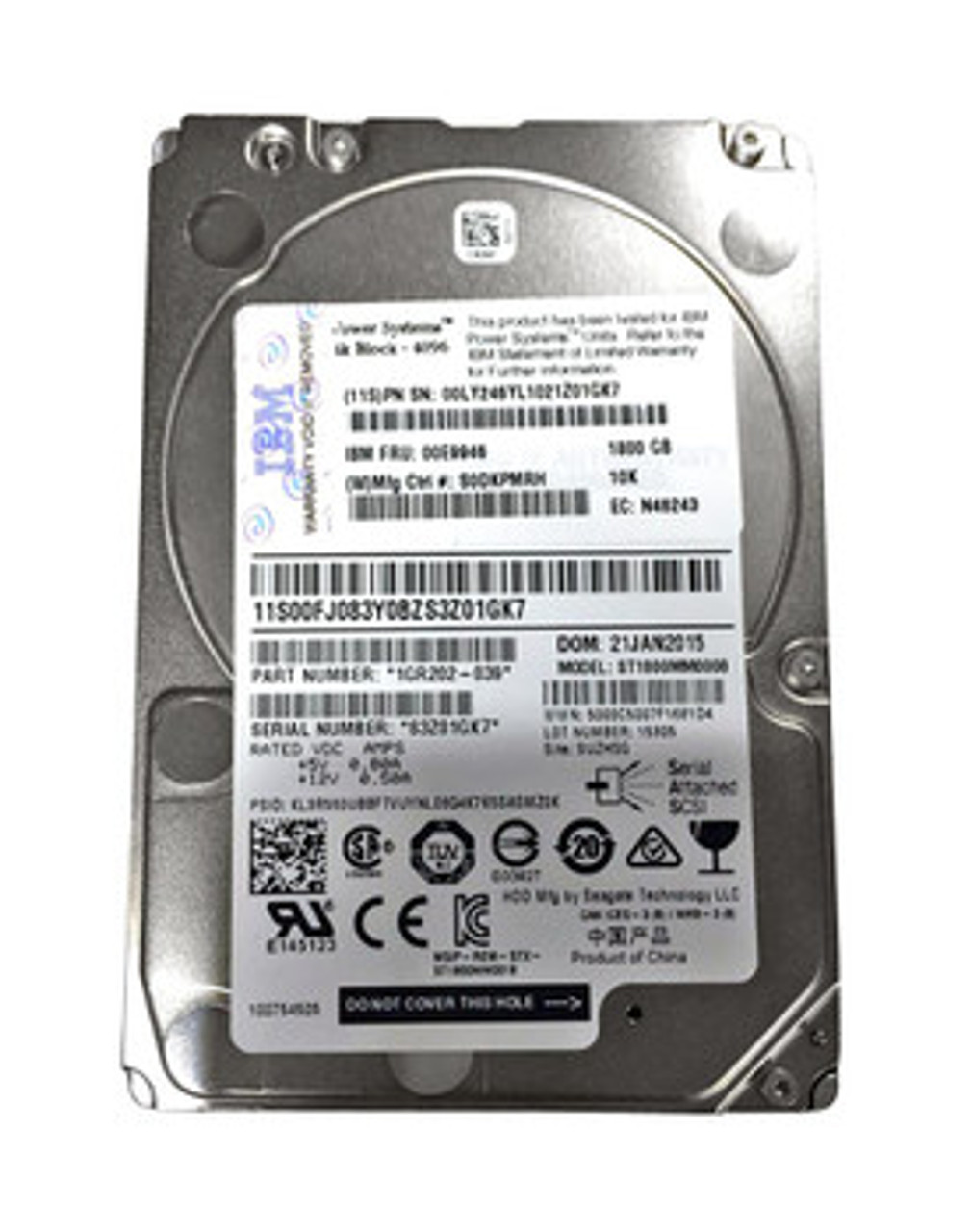 00LY246 | IBM | 1Tb 10000Rpm Sas 12.0 Gbps 2.5 128Mb Cache Hard Drive" 00LY246 | IBM | 1Tb 10000Rpm Sas 12.0 Gbps 2.5 128Mb Cache Hard Drive"