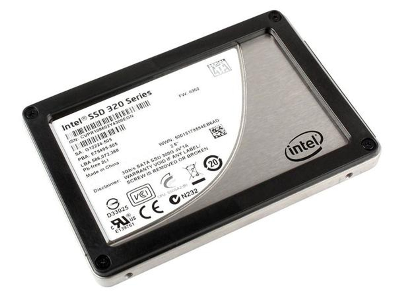 SSDSA2CW300G3K5 | Intel | 320 Series 300Gb Mlc Sata 3Gbps 2.5-Inch Internal Solid State Drive (Ssd)