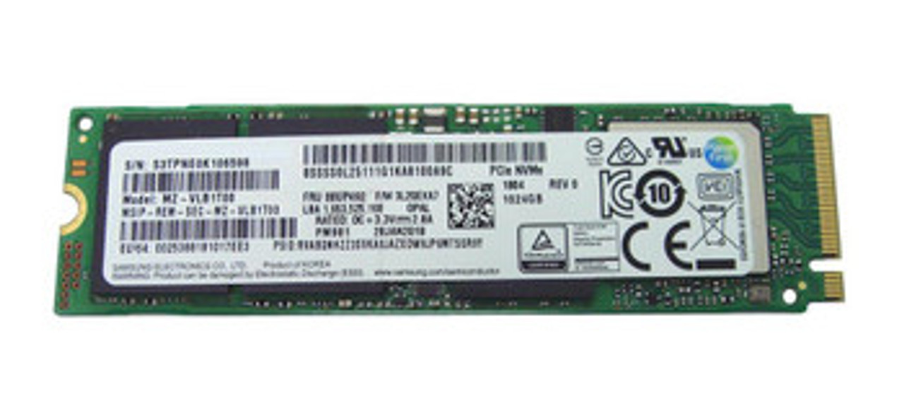 00UP492 | Lenovo | 1TB TLC PCI Express 3.0 x4 NVMe (Opal 2.0) M.2 2280 Internal Solid State Drive (SSD)