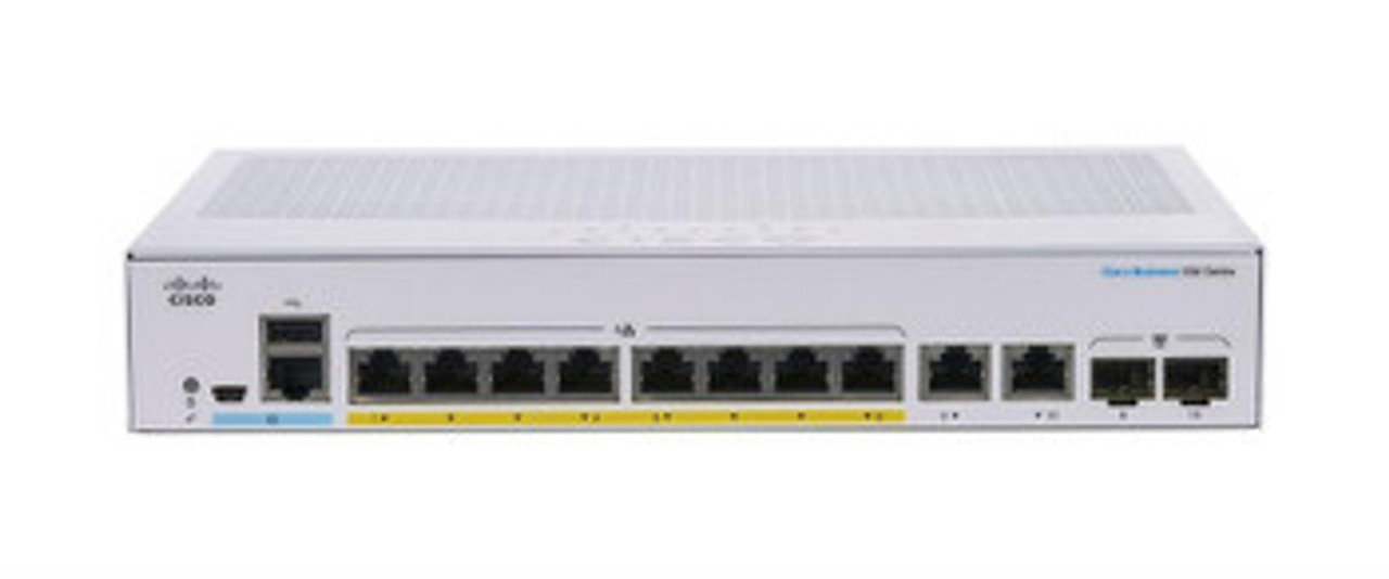 CBS350-8S-E-2G-NA | CISCO | Business Cbs350-8S-E-2G Ethernet Switch 2 Ports Manageable 3 Layer Supported Modular 10 Sfp Slots 11.90 W Power Co