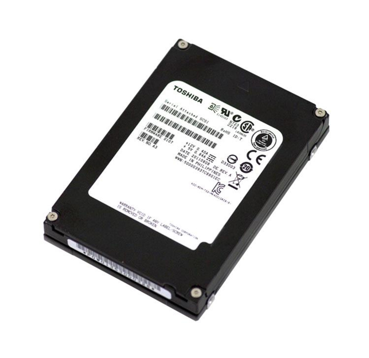 MK1001GRZB-2YR | Toshiba | Enterprise 100Gb Slc Sas 6Gbps 2.5-Inch Internal Solid State Drive (Ssd)