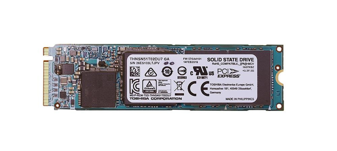 THNSN51T02DU7KPDGA | Toshiba | Xg3 Series 1Tb Mlc Pci Express 3.0 X4 Nvme (Tcg Pyrite) M.2 2280 Internal Solid State Drive (Ssd)