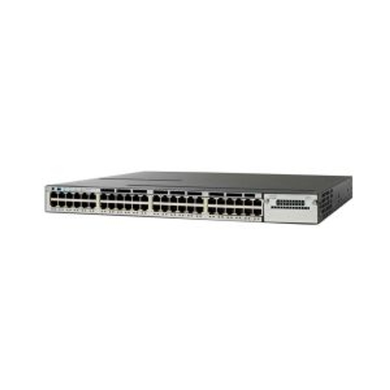 WS-C3850-48P-E | Cisco | Catalyst 3850 48-Ports 10/100/1000Base-T RJ-45 PoE+ Manageable Layer2 Rack-mountable 1U and Desktop Stackable Switch