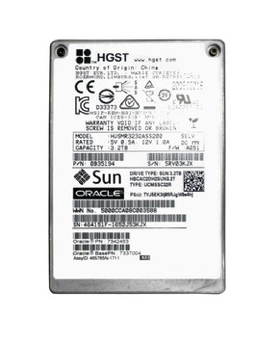 0B35194 | Hitachi |Hgst  Ultrastar Ss300 3.2Tb Mlc Sas 12Gbps Read Intensive (Ise) 2.5-Inch Internal Solid State Drive (Ssd)