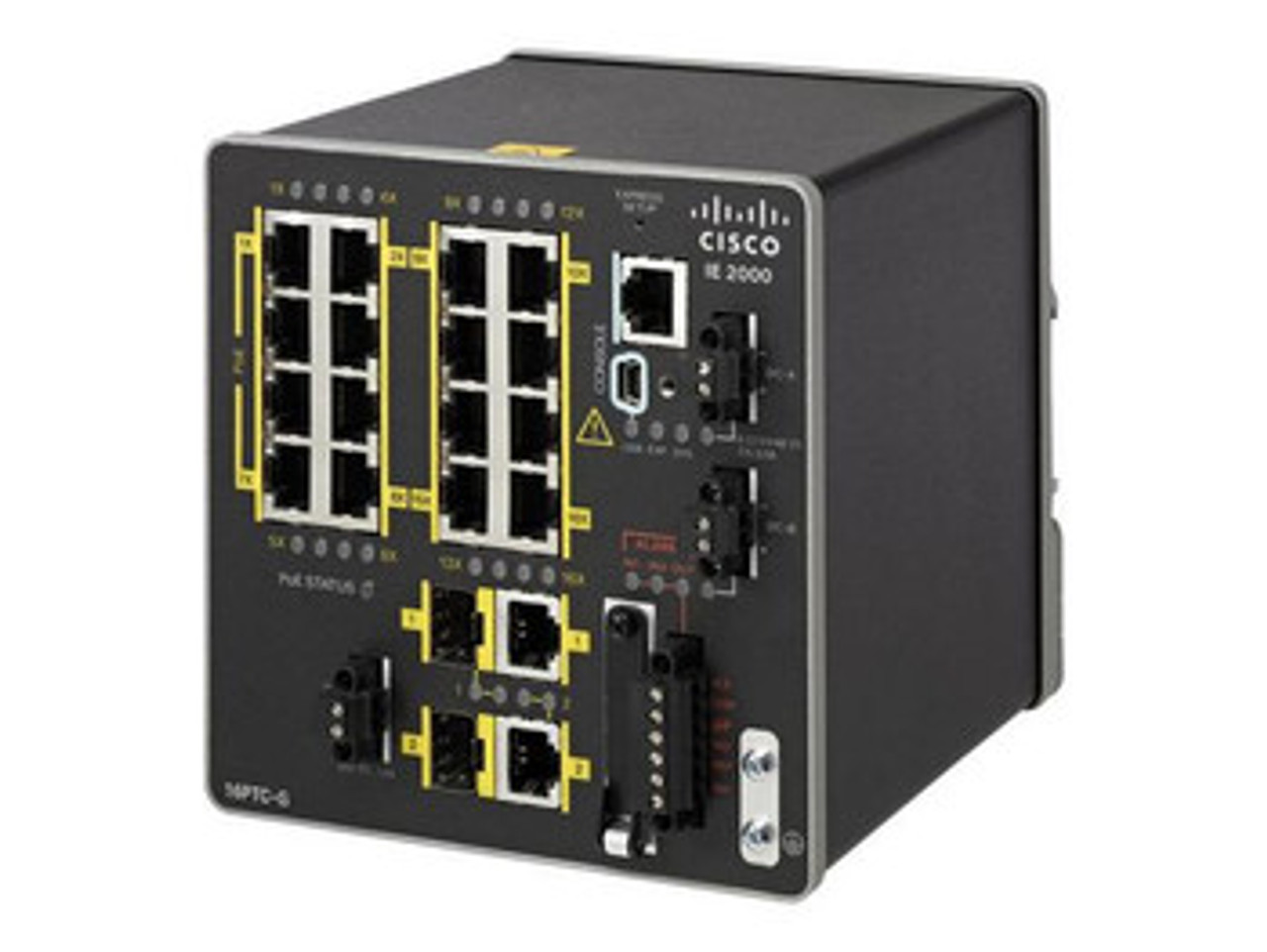 IE-2000-16TC-G-L | CISCO | 16-Ports Rj-45 Usb 10/100/1000Base-T Manageable Layer2 Desktop And Rail-Mountable Ethernet Switch With 4X Sfp Expansion Slots (