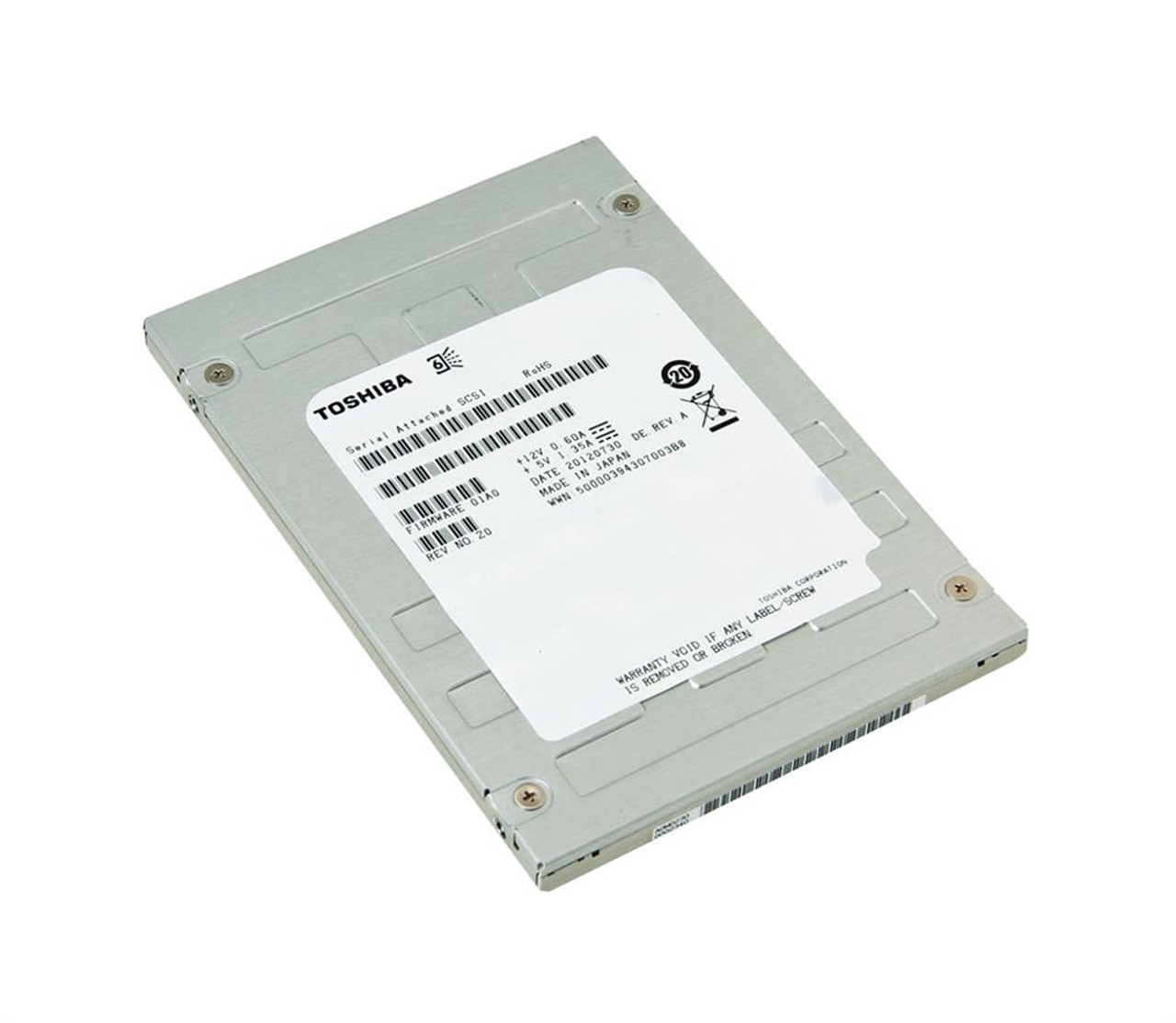 PX02SFF040 | Toshiba | 400Gb Mlc Sas 6Gbps 2.5-Inch Internal Solid State Drive (Ssd)