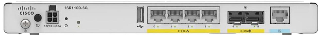 ISR1100-6G - Cisco ISR1100 ROUTER, 4 GE LAN/WAN PORTS AND 2 SFP PORTS, 4GB RAM