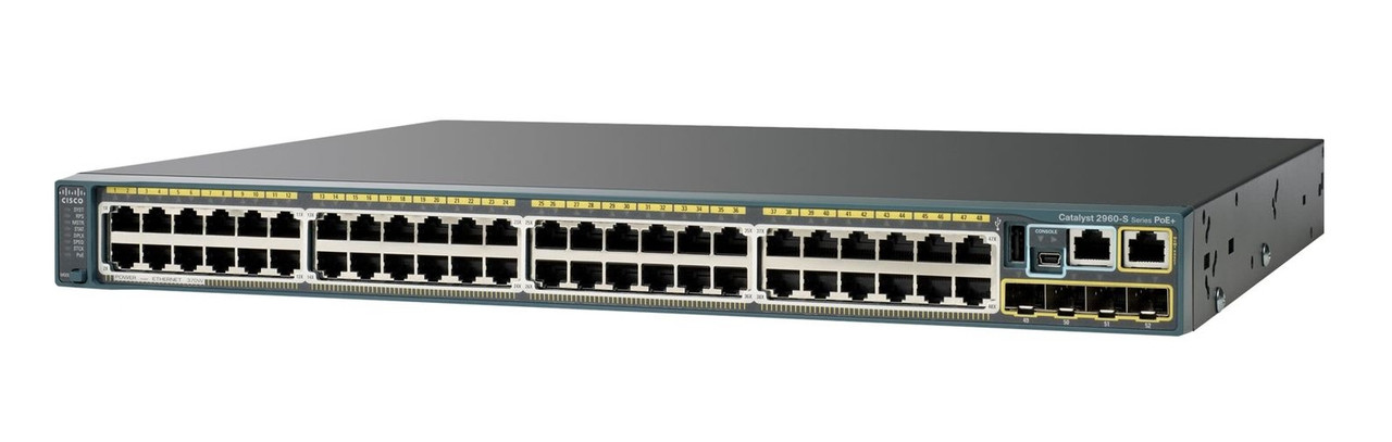 WS-C2960S-48TSL - Cisco CAT 2960S 48 GIGE, 4 X SFP LAN BASE REMA