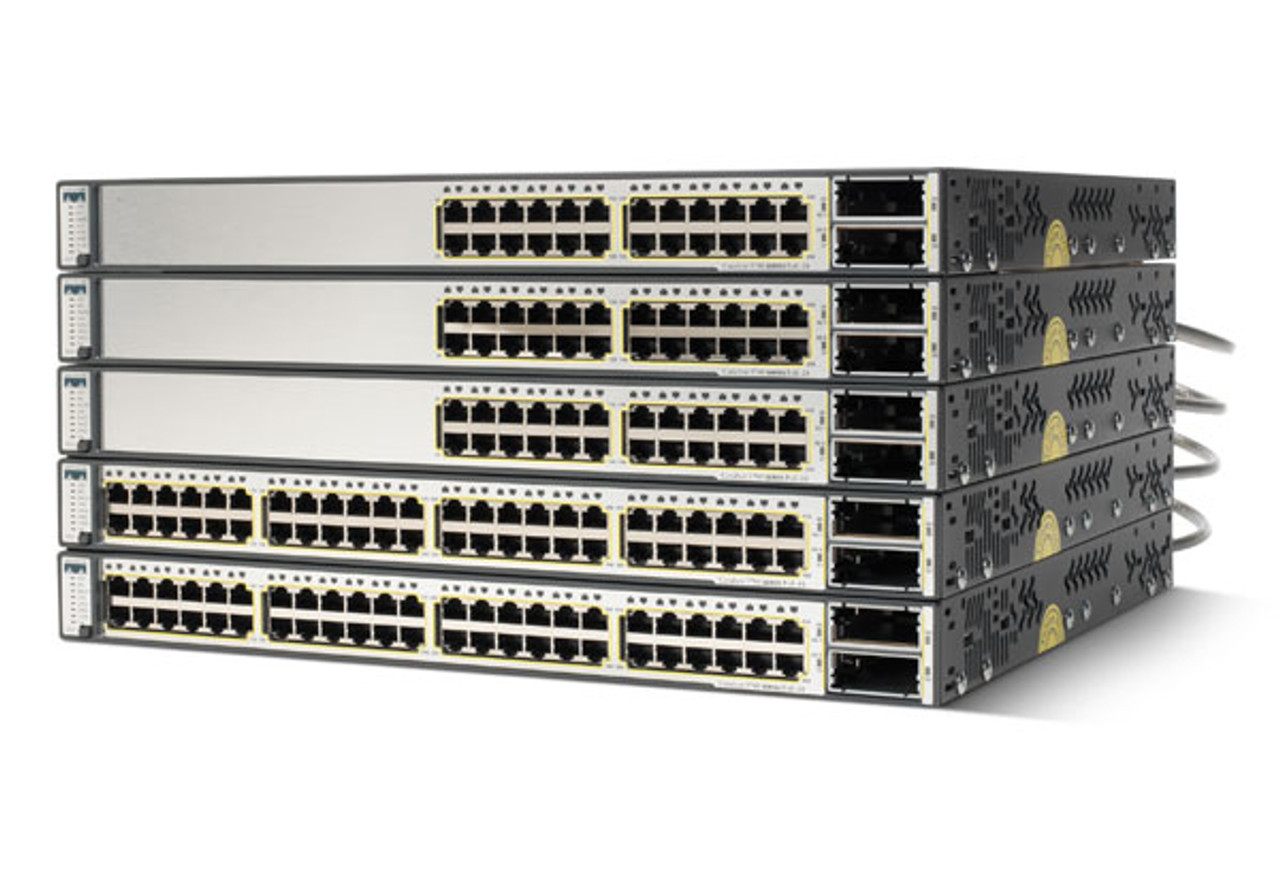WS-C3750E24TDSD - Cisco CAT3750E24-10/100/1000+2-10GE X2,265W DC