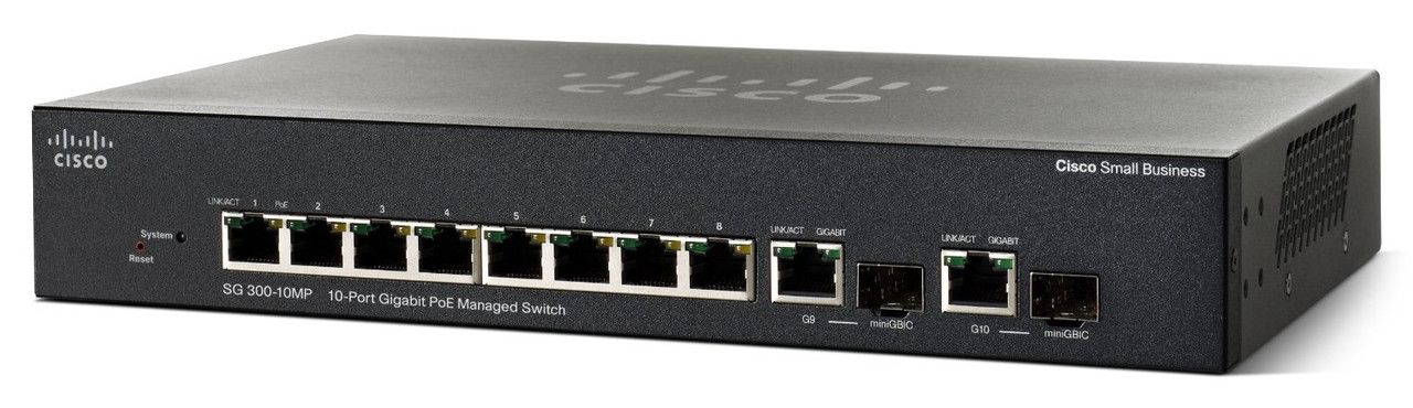 Sg300-10Mpp-K9-Na | Cisco | Sg300-10Mpp 10-Port Gigabit Max Poe+ Managed Switch