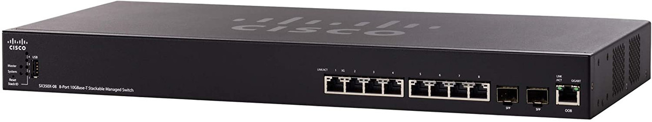 Sx350X-08-K9-Na | Cisco | 8Port 10G Base-T Stackable
