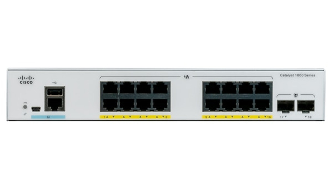 C1000-16T-E-2G-L= | Cisco | Catalyst 1000 16Port Ge, Ext Ps, 2X1G Sfp