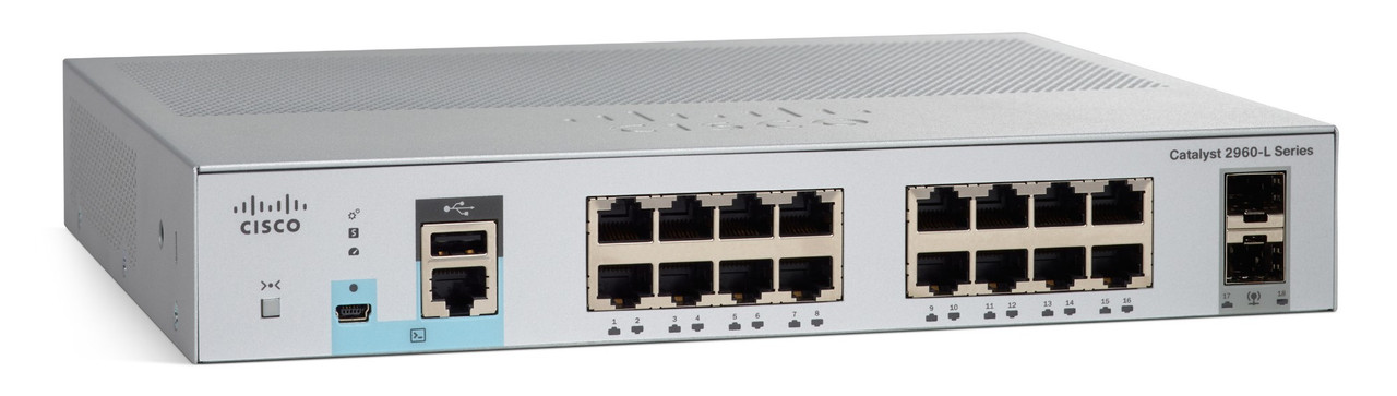 Ws-C2960L-16Ts-Ll= | Cisco | Catalyst 2960L 16 Port Gige, 2 X 1G Sfp,