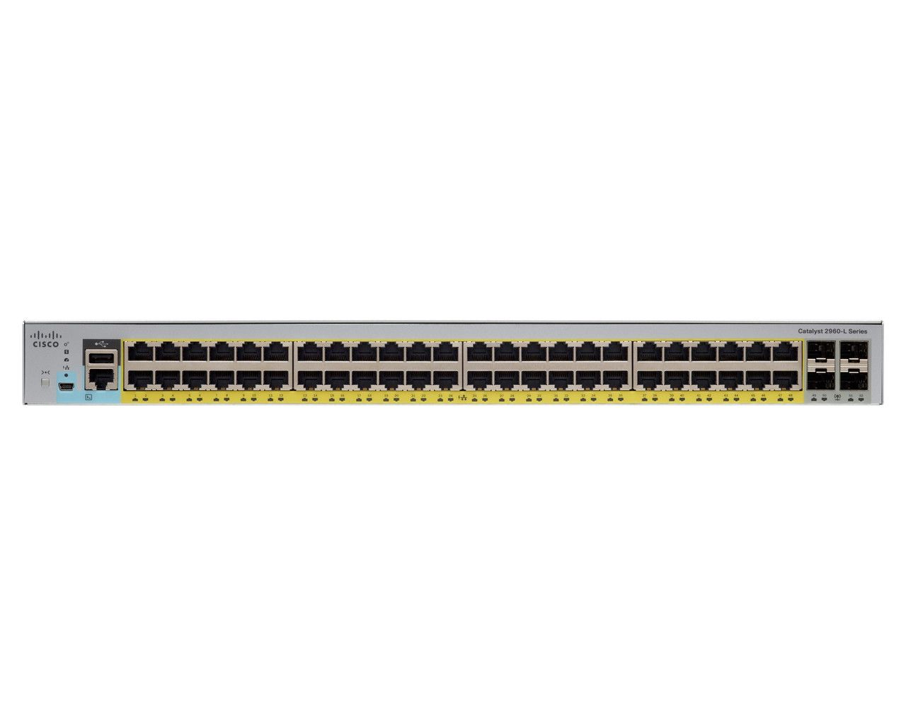Ws-C2960L-Sm-48Pq= | Cisco | Catalyst 2960L, Smart Manage,48P,Gig,Poe+,4X10G Sfp+,Lanlite