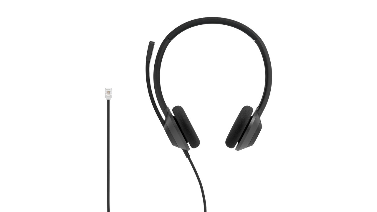 Hs-W-322-C-Rj9= | Cisco | Headset 322 Wired Dual On-Ear Carbon Black Rj9