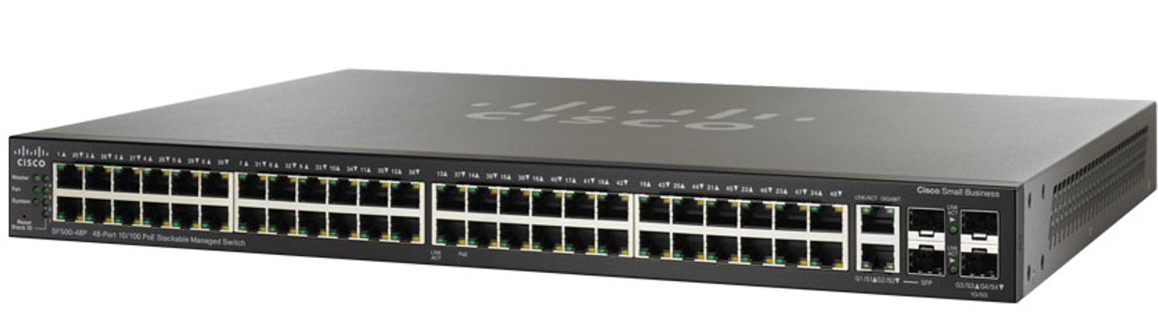 Sf500-48-K9-Na= | Cisco | 48-Port 10/100 Stackable Managed Switch