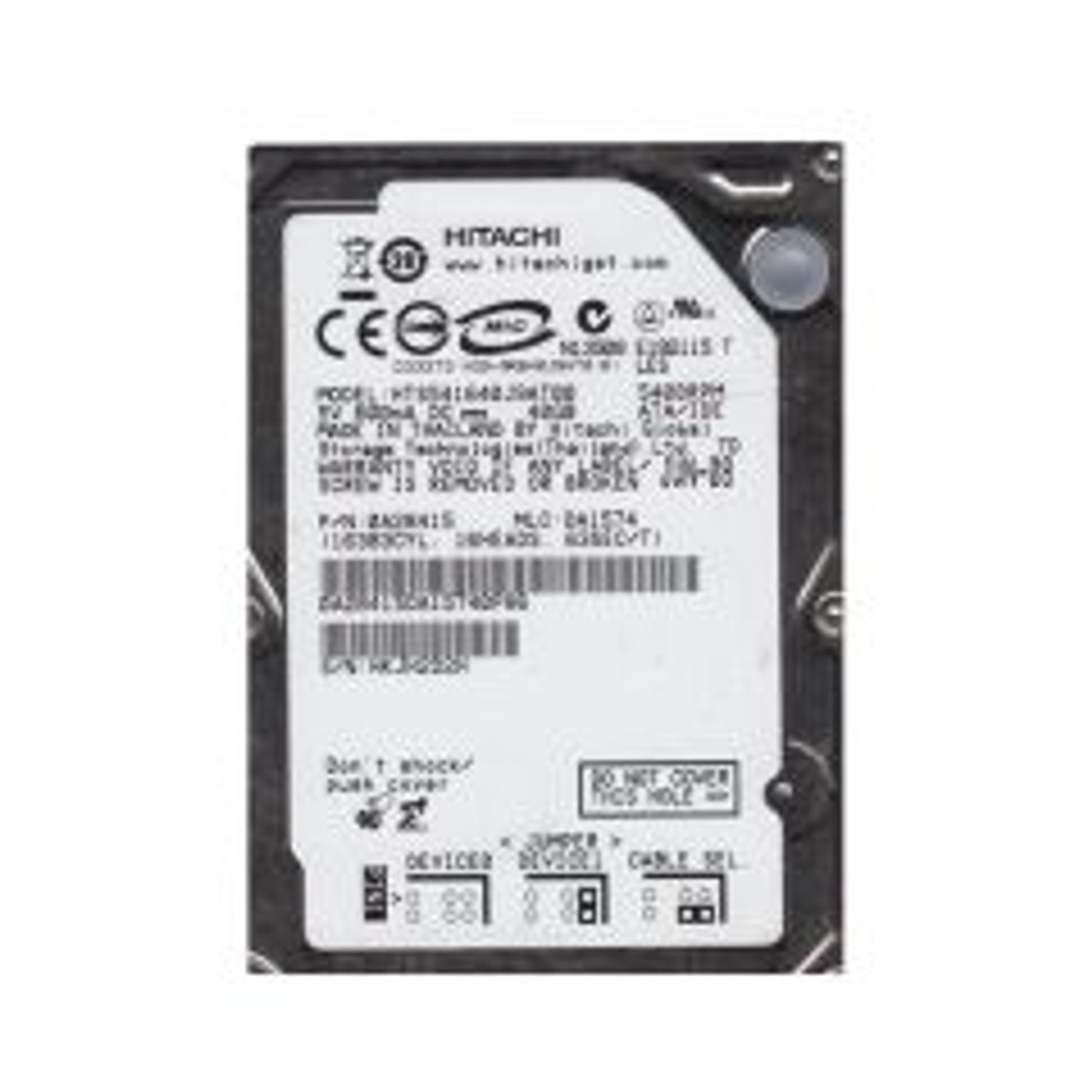 0A28415 | Hitachi | 40Gb 5400Rpm Sata 1.5Gb/S 8Mb Cache 2.5-Inch Hard Drive