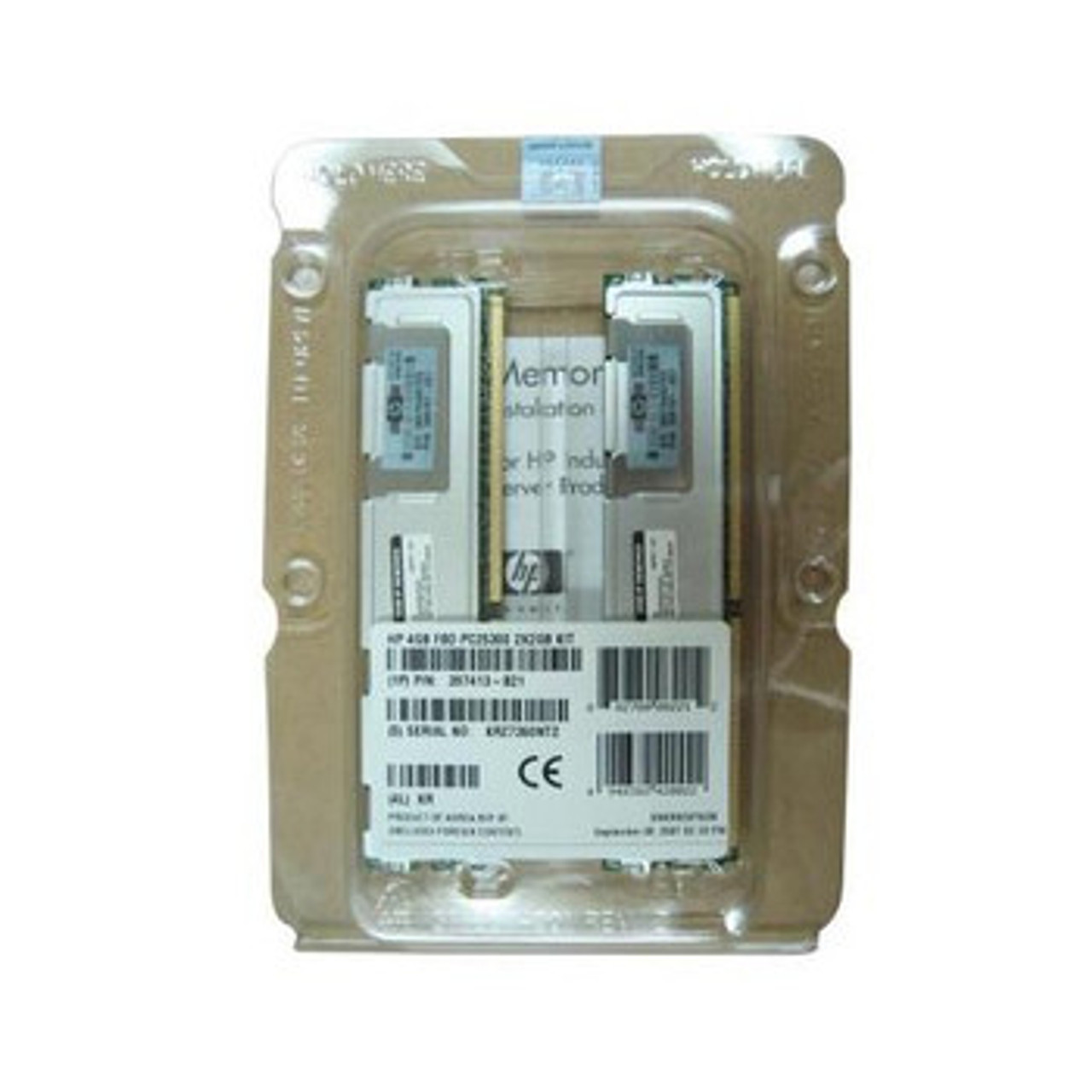 397413-B21 | HP | 4GB (2x2GB) DDR2 Fully Buffered FB ECC PC2-5300 667Mhz Memory