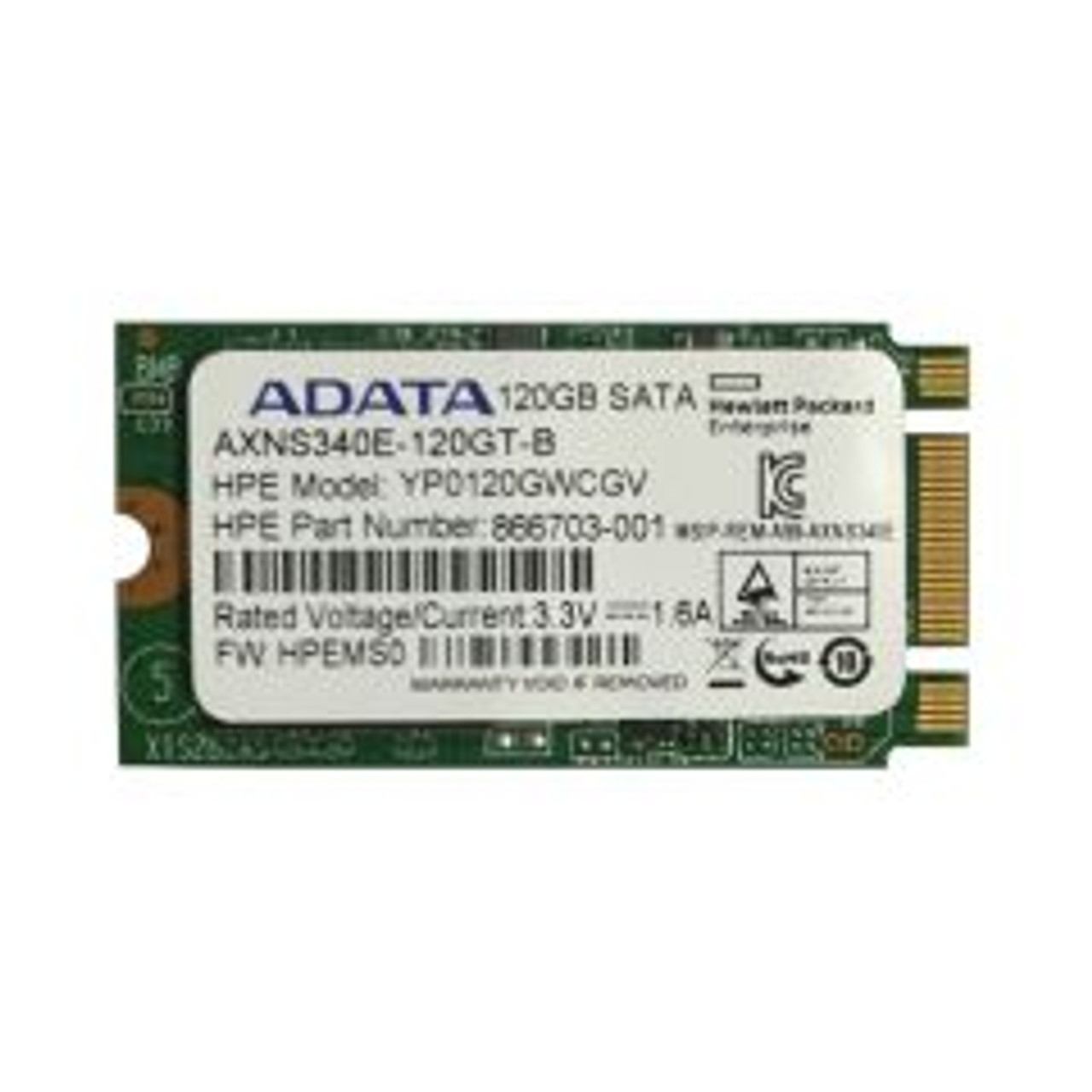 867636-001 | HP | 120Gb Multi-Level Cell Sata 6Gb/S M.2 2242 Solid State Drive