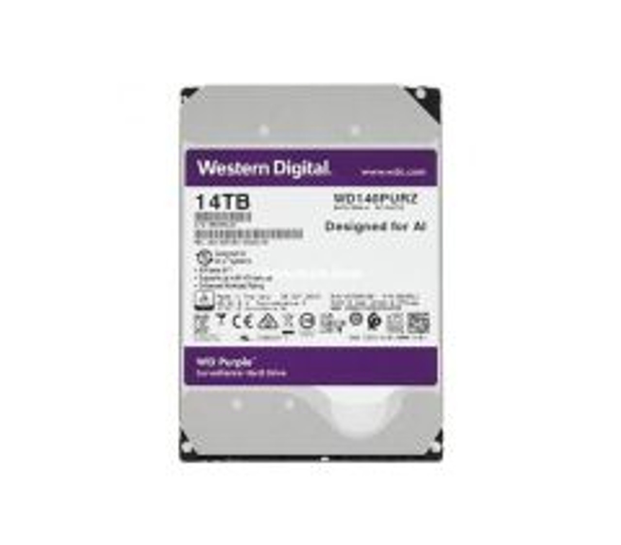 WD140PURZ | Western Digital | Purple 14TB Cmr Sata 6Gb/S 512Mb Cache 3.5-Inch Surveillance Hard Drive