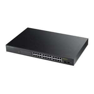 GS1900-24HP | ZyXEL | Fanless 24-Ports GbE PoE+ L2 Web Managed Rackmountable Switch