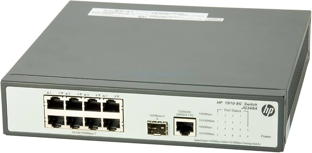 JG350AR | HP | 1910-8G-PoE+ 8-Port Ethernet Switch