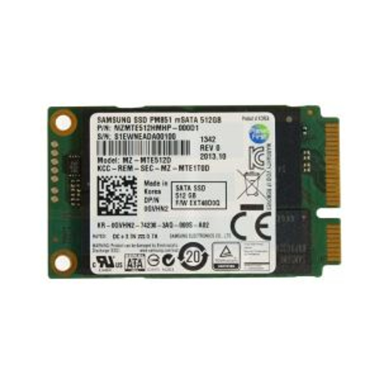 0GVHN2 | Dell | PM851 Series 512GB SATA 6Gbps mSATA Internal Solid State Drive by Samsung