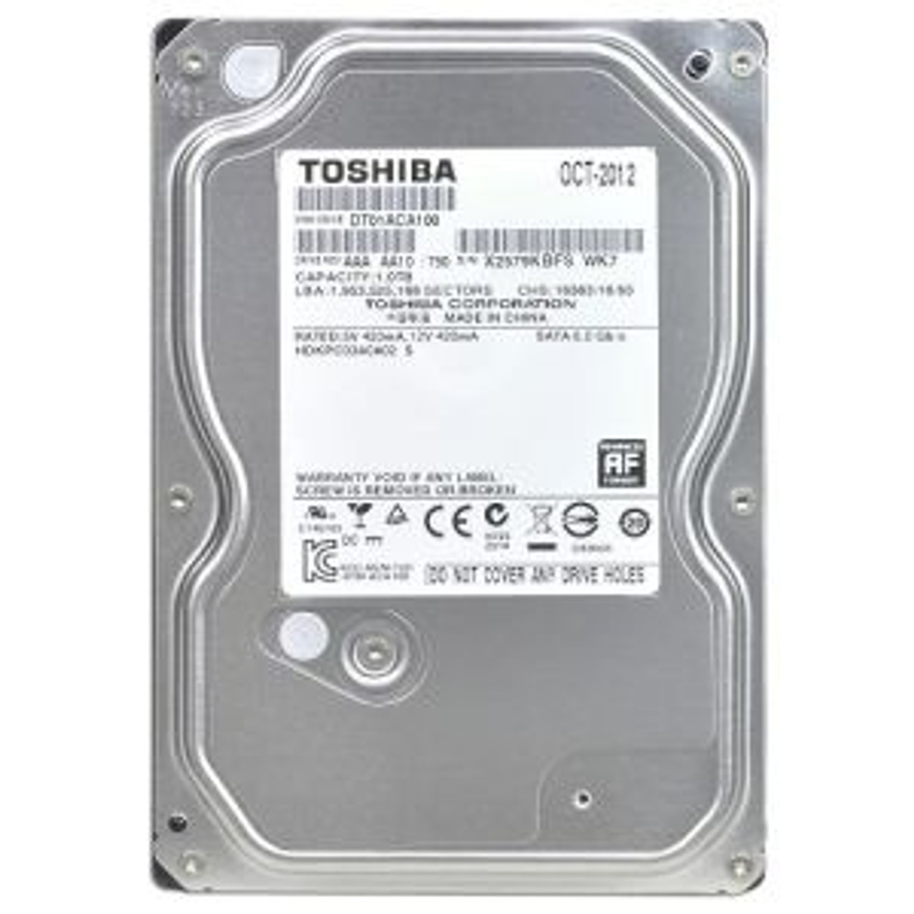 DT01ACA100 | Toshiba | Desktop 1TB SATA 6Gb/s 7200RPM 32MB Cache (512e) 3.5-inch Internal Hard Drive