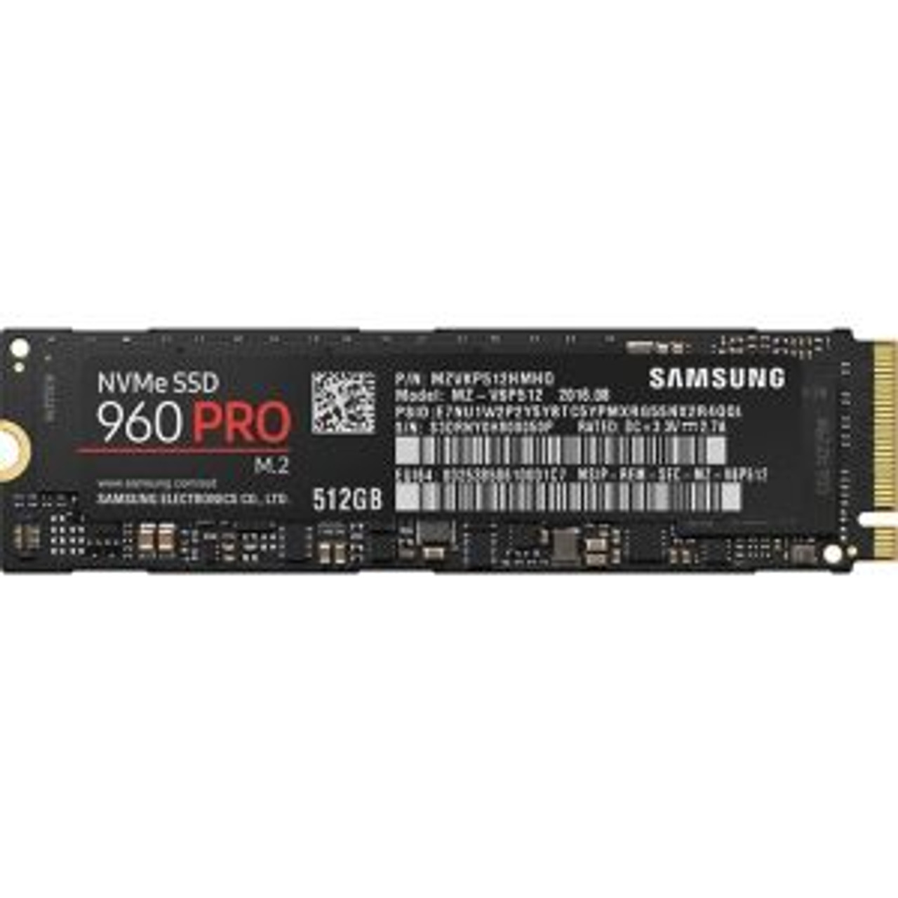 MZ-V6P512B | Samsung | 960 PRO 512GB MLC PCI-Express Gen 3.0 x4 NVMe (AES 256-bit / TCG Opal 2.0) M.2 2280 Solid State Drive (SSD)