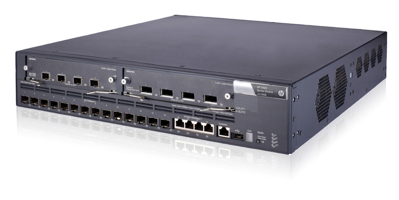 JC102A#ABA | HP | Procurve A5820-24XG-SFP+ Layer 3 Switch 4 Ports Manageable 4 x RJ-45 Stack Port 24 x Expansion Slots 10/100/1000Base-T