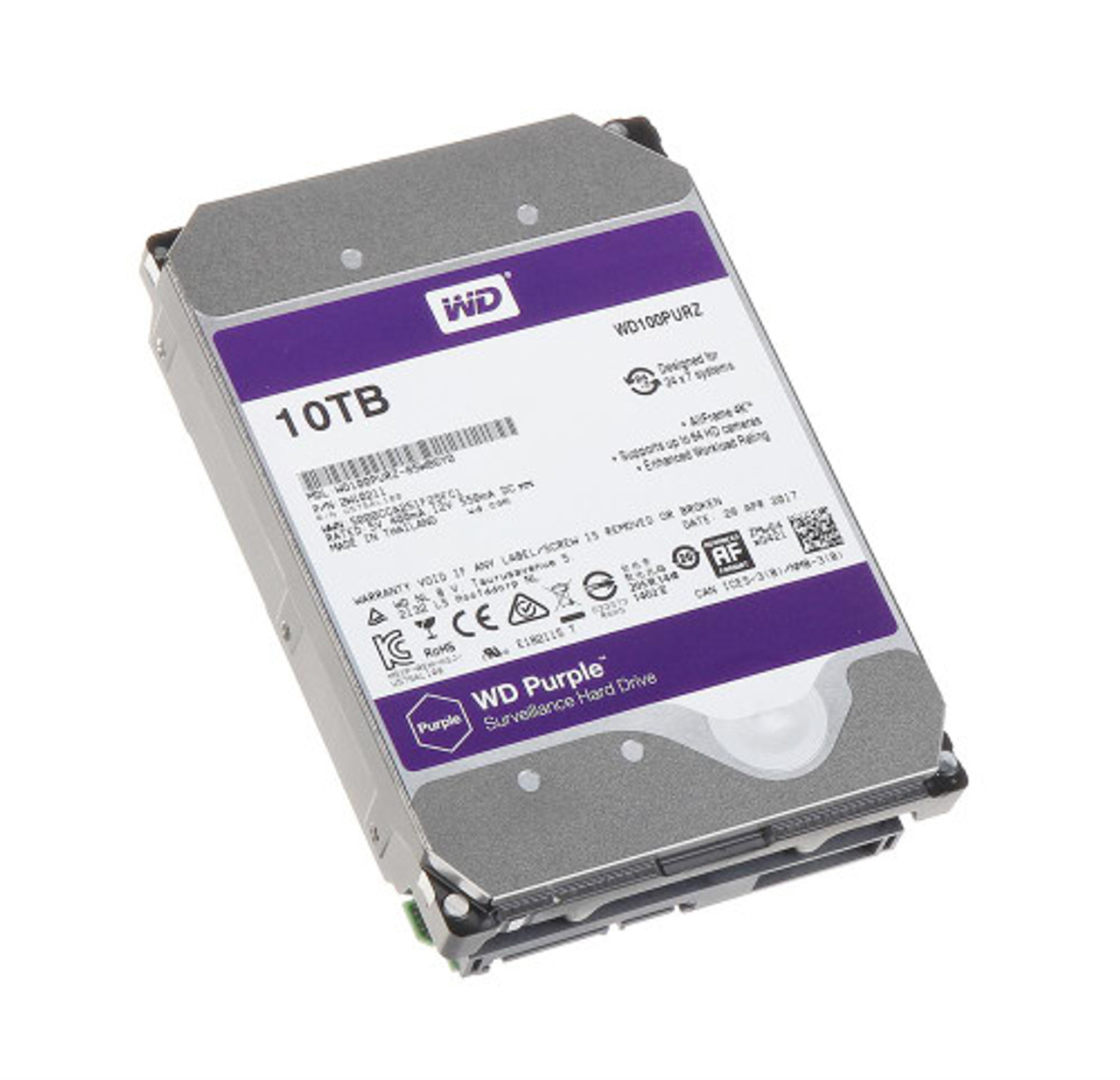 WD100PURZ-85W86Y0 | Western Digital | Purple Surveillance 10Tb 5400Rpm Sata 6Gbps 256Mb Cache 3.5-Inch Internal Hard Drive
