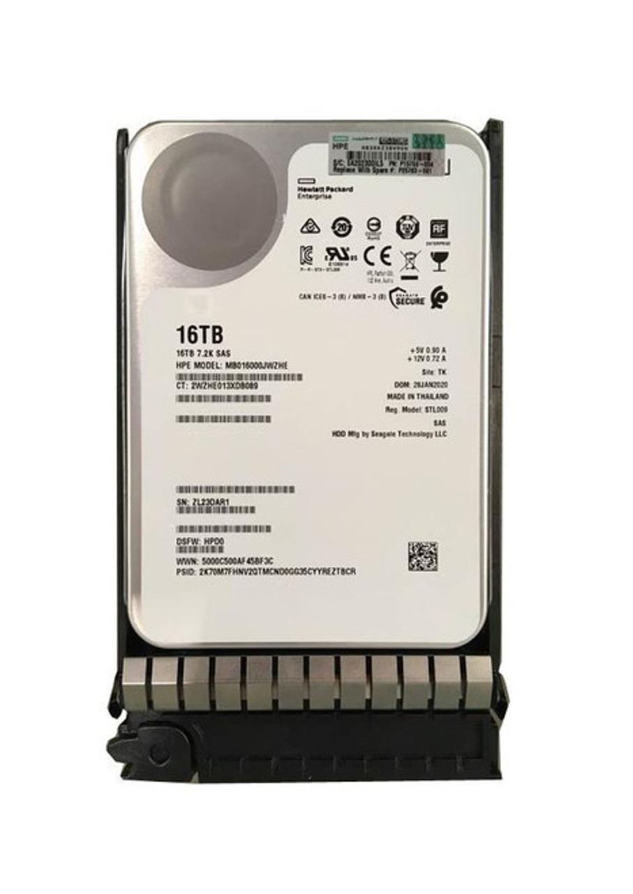 P23857-K21 | HP | E 16Tb 7200Rpm Sata 6Gbps (Ise) 3.5-Inch Internal Hard Drive With Smart Carrier