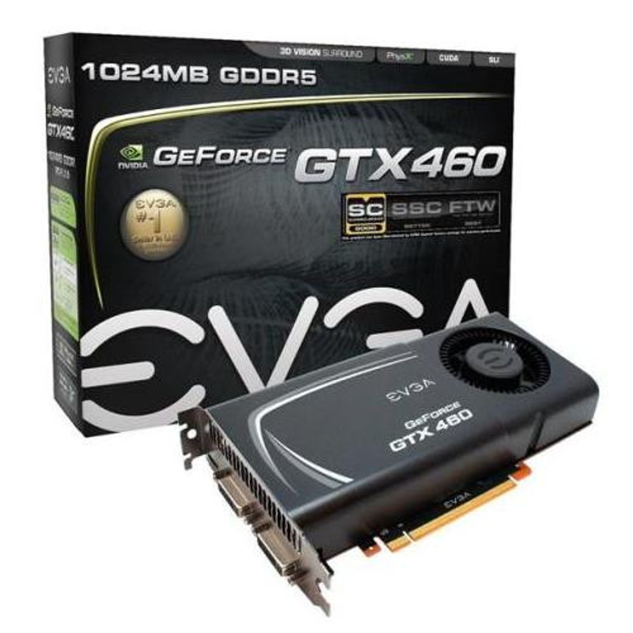 01G-P3-1373-B6 | EVGA | GeForce GTX 460 SuperClocked EE (External Exhaust) 1GB 256-Bit GDDR5 PCI Express 2.0 x16 Dual DVI/ mini HDMI Video Graphics