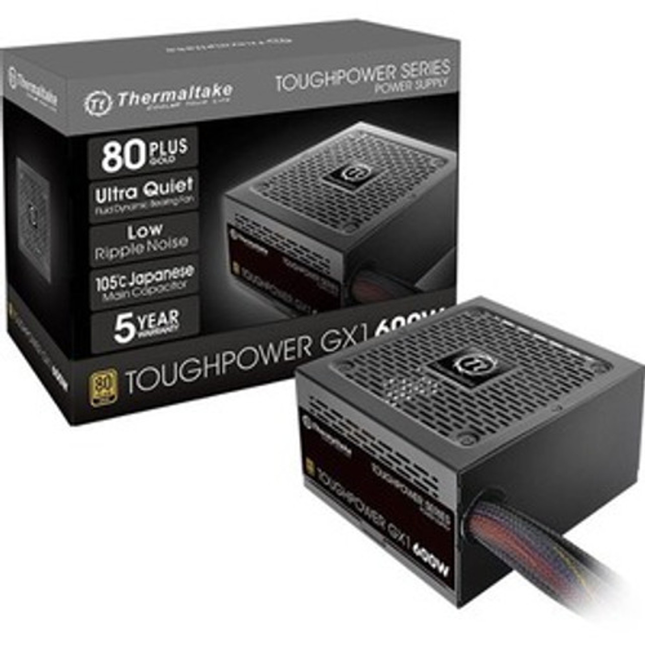 PS-TPD-0600NNFAGU-1 | Thermaltake Tech | Toughpower SP-600AH2NCG 600-Watts ATX12V/EPS12V 80 Plus Gold Non Modular Power Supply