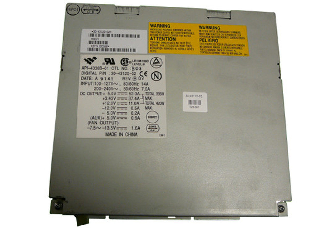 30-43120-02 | HP | 335-Watts Power Supply for AlphaServer