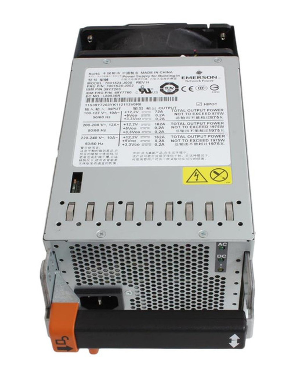 49Y7760-02 | IBM | 1975-Watts Redundant Power Supply for System x3850 X5 49Y7760-02 | IBM | 1975-Watts Redundant Power Supply for System x3850 X5