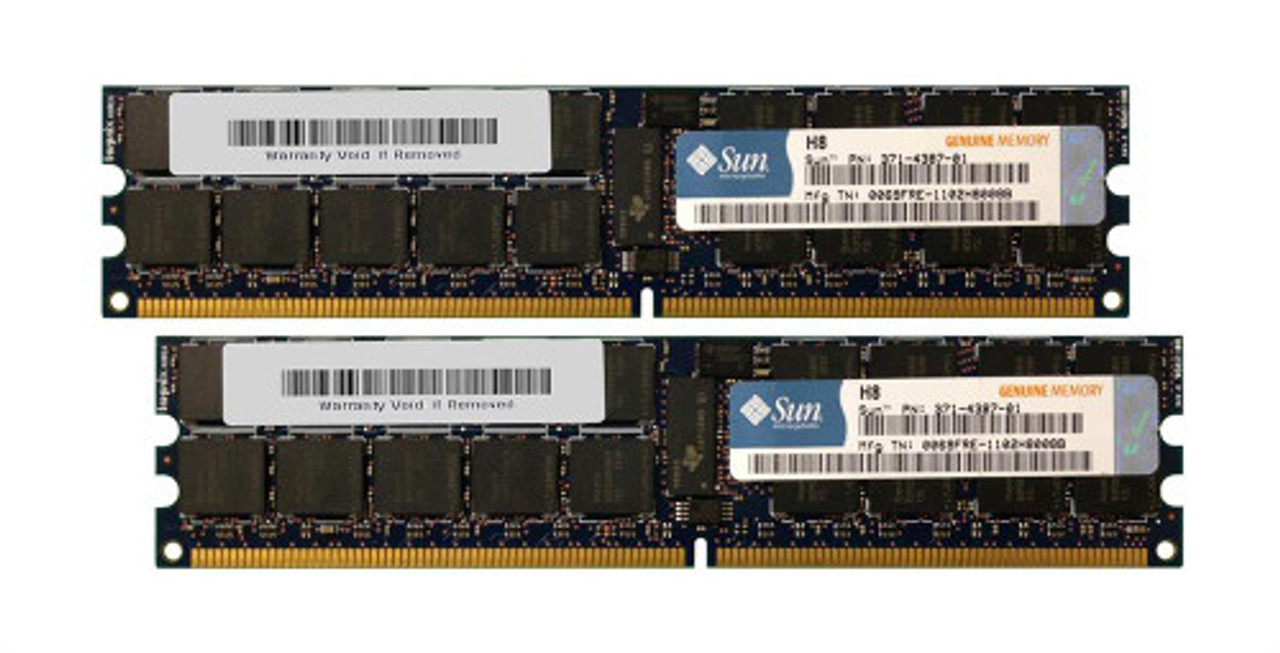 X4287A-N | Sun | 16GB Kit (2 X 8GB) PC2-5300 DDR2-667MHz ECC Registered CL5 240-Pin DIMM Dual Rank Memory
