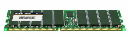 X32PA512A | Super Talent | 512MB Kit (2 X 256MB) PC3200 DDR-400MHz Registered ECC CL3 184-Pin DIMM 2.5V Memory