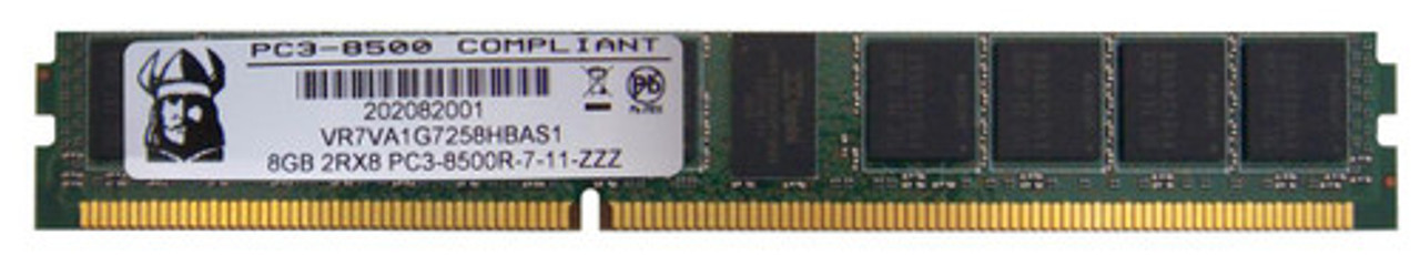 VR7VA1G7258HBAS1 | Viking | 16GB Kit (2 X 8GB) PC3-10600 DDR3-1333MHz ECC Registered CL9 240-Pin DIMM Very Low Profile (VLP) Dual Rank Memory